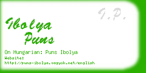 ibolya puns business card
